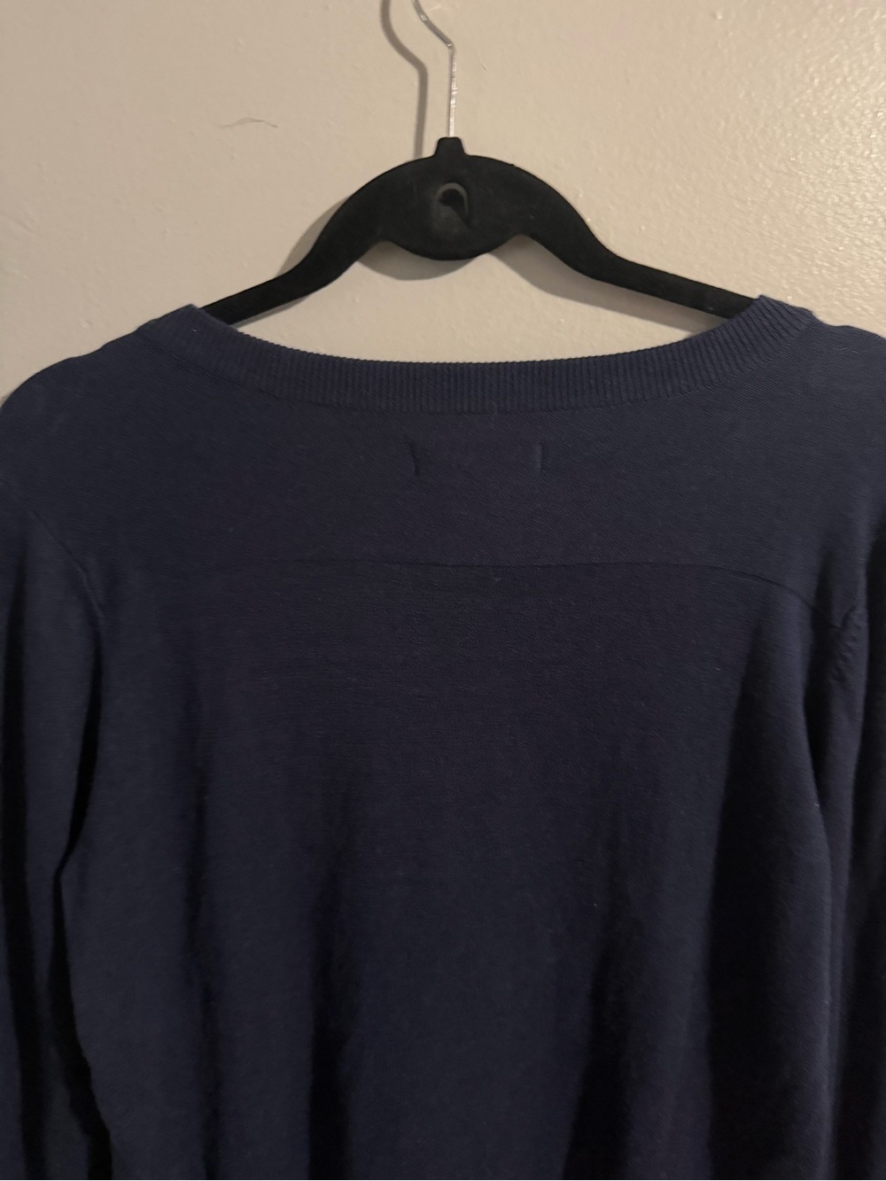 Eddie Bauer Navy Cardigan with Rust Paisley Button Front Casual Preppy Sweater - Picture 7 of 10